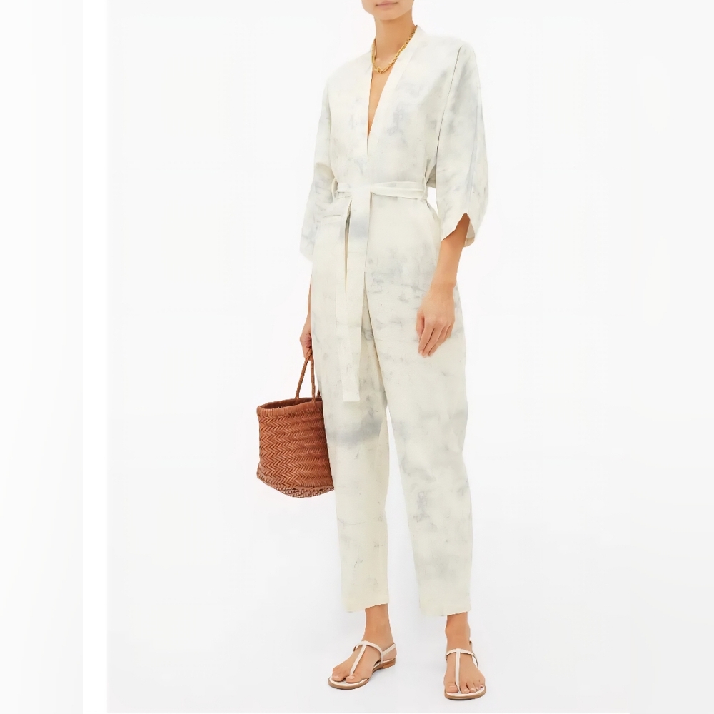 MES DEMOISELLES Cirrus Tie-Dye Cotton Jumpsuit